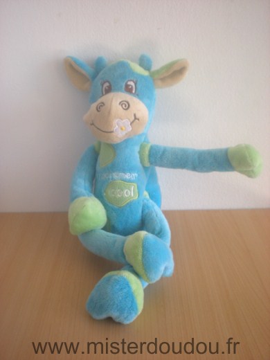 Doudou Vache Cmp Bleu vert 