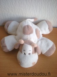 Doudou Vache Credit agricole Blanc marron 