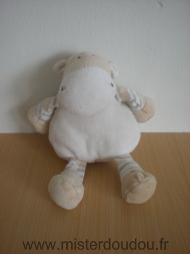 Doudou Vache Dodo d amour Ecru beige 