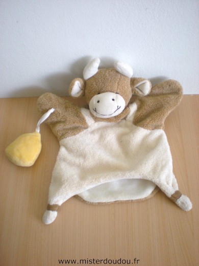 Doudou Vache Doudou et compagnie Beige marron 