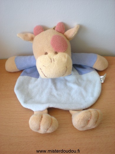 Doudou Vache Giftoys Bleu mauve en tissus éponge 