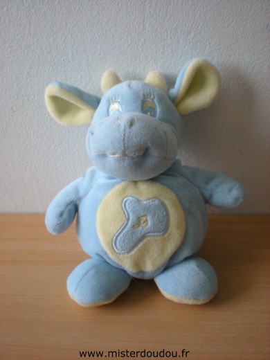 Doudou Vache Gipsy Bleu jaune 