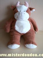 Doudou Vache Gipsy Marron blanc 