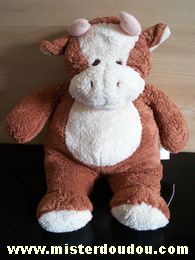 Doudou Vache Gipsy Marron / blanc Un peu usé.