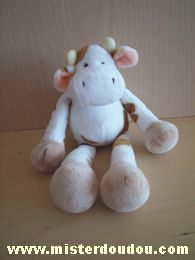 Doudou Vache Gund Blanc taches marrons 