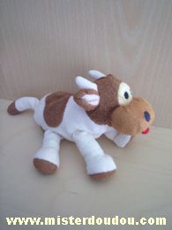 Doudou Vache H et m Blanc marron 