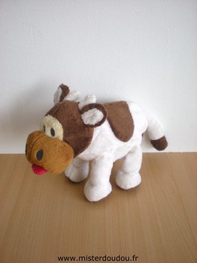 Doudou Vache H et m Blanc taches marron 