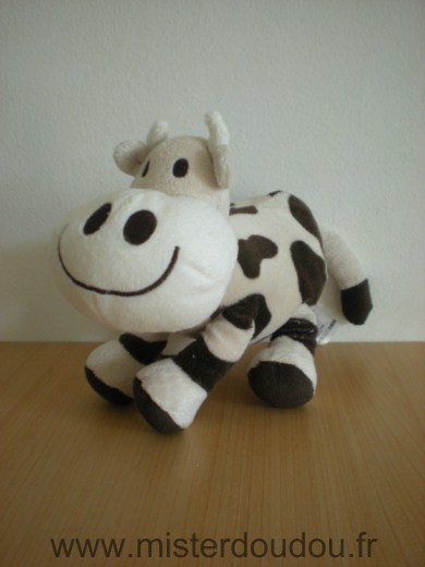 Doudou Vache H et m Ecru taches marron 