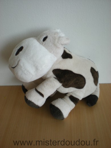 Doudou Vache H et m Ecru taches marron 