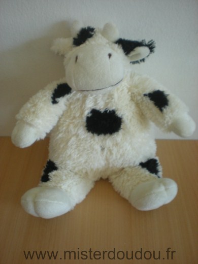 Doudou Vache Happy horse Blanc noir musical 