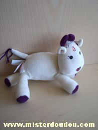 Doudou Vache Marese Ecru violet 