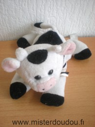 Doudou Vache - Marque non connue - Noir blanc rose 