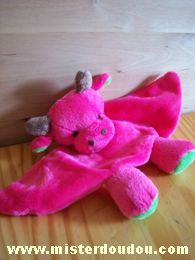 Doudou Vache - Marque non connue - Rose fushia 