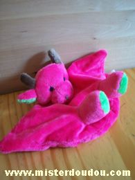 Doudou Vache - Marque non connue - Rose fushia 