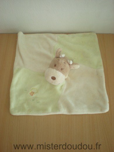 Doudou Vache Maxita Vert blanc 