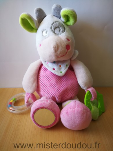 Doudou Vache Mots d enfants Rose 