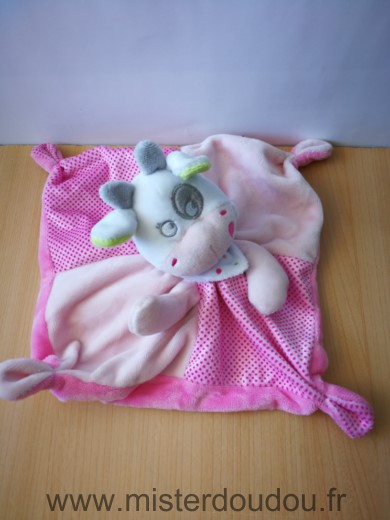 Doudou Vache Mots d enfants Rose 