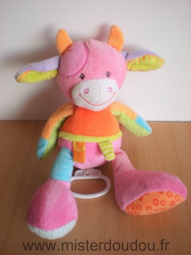 Doudou Vache Nattou Rose orange bleu funny farmers 