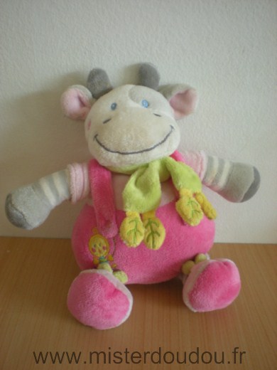 Doudou Vache Nicotoy Gris rose 