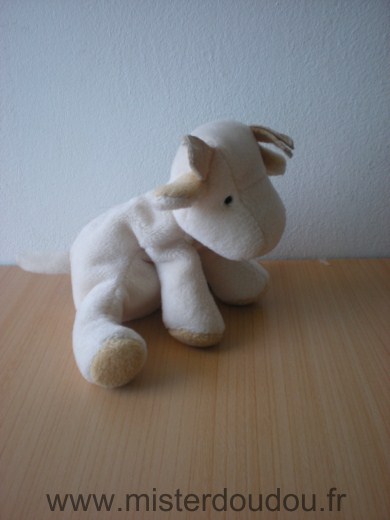 Doudou Vache Noukie s Ecru beige 