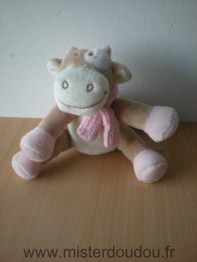 Doudou Vache Noukie s Lola beige rose 