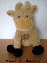 Doudou Vache Nounours Beige noir  ecusson nounours 