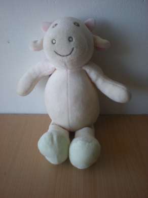 Doudou Vache Nounours Ecru 