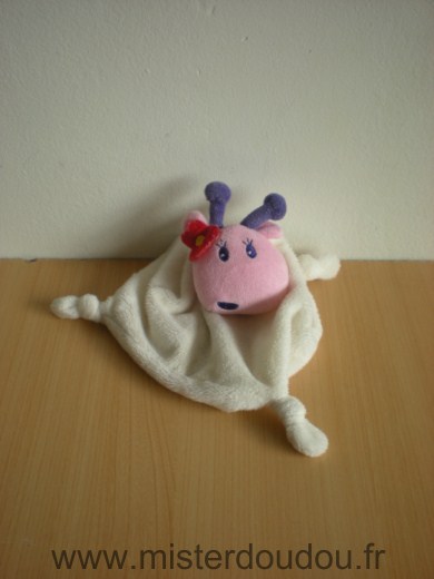 Doudou Vache Orchestra Blanc tete rose 