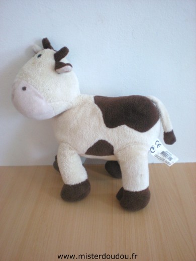 Doudou Vache Playkids Beige marron 