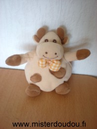 Doudou Vache Priscilla larsen Beige taches marron Petit modele