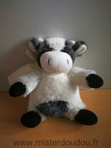 Doudou Vache Roda Blanc noir echarpe valmorel 