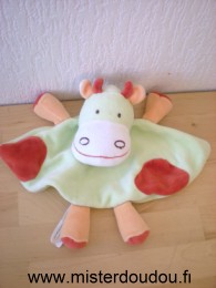 Doudou Vache Sucre d orge Vert blanc orange marron 