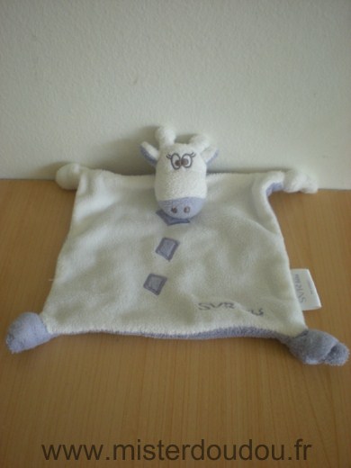 Doudou Vache Svr laboratoires Blanc mauve 