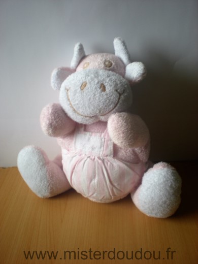 Doudou Vache Tartine et chocolat Rose 