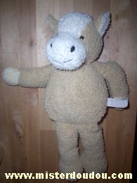 Doudou Vache Tiamo Beige blanc 