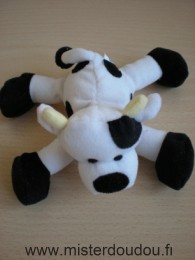 Doudou Vache Tigex Noir blanc rose 