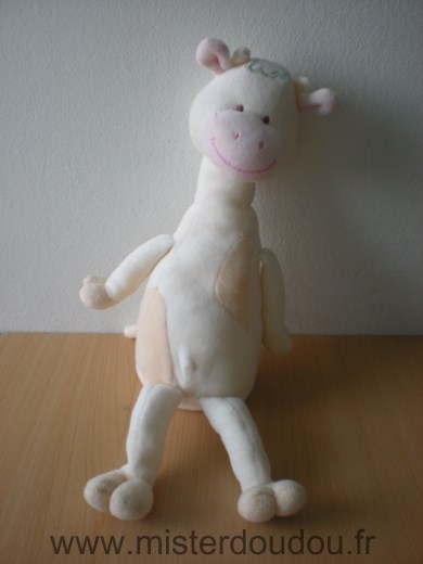 Doudou Vache - marque non connue - Blanc taches beiges 