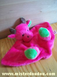 Doudou Vache - marque non connue - Rose fushia 