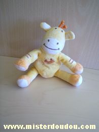 Doudou Zébre Amtoys Jaune orange 