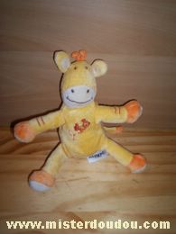 Doudou Zébre Bébérêve Jaune orange Amtoys bébérêve