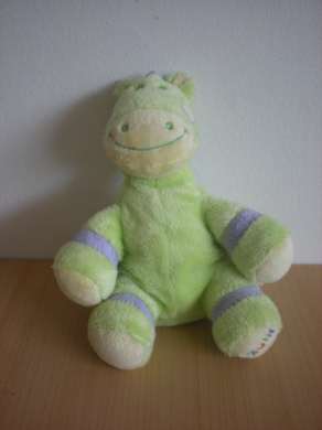 Doudou Zébre Bruin Vert mauve 