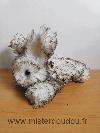 Lapin-Histoire-d-ours-Peluche-blanc--gris--yeux-brillants-gris-ruban-Ruban-gris-val-d-isere