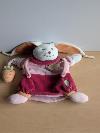 Lapin-Doudou-et-compagnie-Rose-orange-blanc-carotte