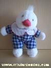 Canard-Jacadi-Blanc-en-peluche-corp-en-tissus-carreaux-bleus