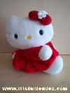 Chat-Sanrio-Peluche---blanc-robe-rouge