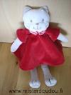 Chat-Sucre-d-orge-Blanc-robe-rouge
