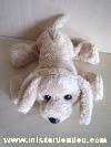 Chien-0-Beige-Billes-pour-les-yeux--nez-en-plastique