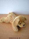 Chien-0-Marron-Chien-couche---
billes-marrons-pour-les-yeux--nez-cousu-marron