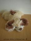 Chien-Afibel-Peluche-beige-coccard-et-oreilles-marron