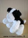 Chien-Anna-club-plush-Noir-blanc-Il-lui-manque-un-oeil-en-plastique-noir.